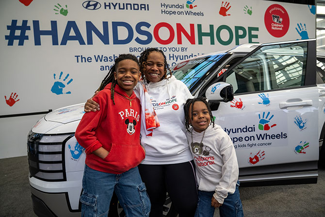 Family at charity event