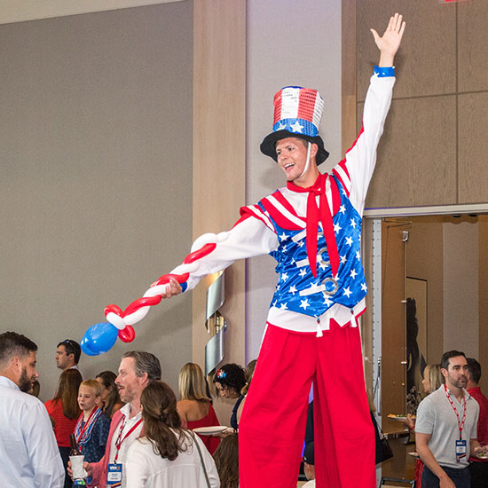 Patriotic man